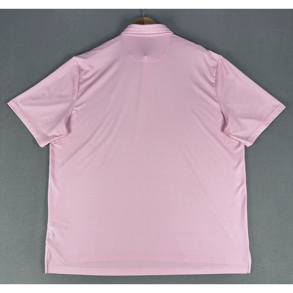 RLX Ralph Lauren Polo Shirt 2XL Pink Houndstooth Cutaway Collar Performance Golf - Picture 4 of 9